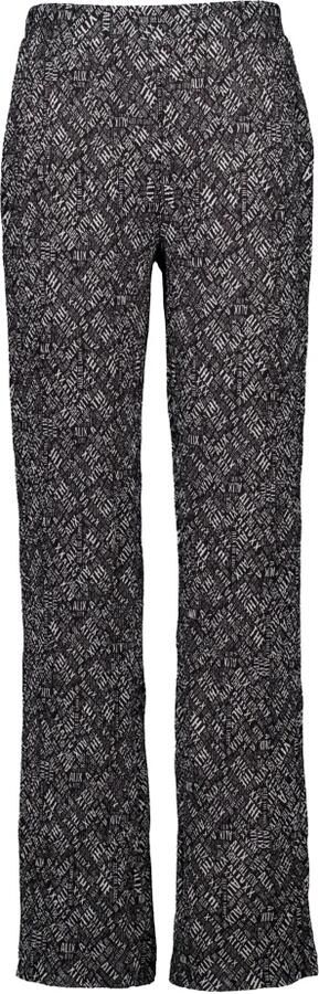 ALIX THE LABEL Dames Broeken Ladies Woven Crinkle Text Pants Zwart - Foto 3