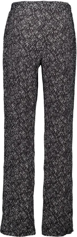 ALIX THE LABEL Dames Broeken Ladies Woven Crinkle Text Pants Zwart