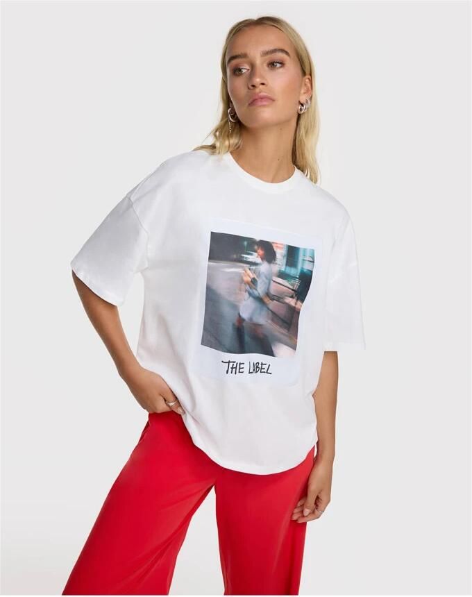 ALIX THE LABEL Dames Tops & T-shirts Ladies Knitted Polaroid Tshirt Wit - Foto 3