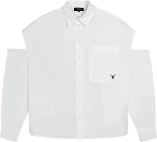 Alix The Label Poplin Blouse met Uitgesneden Schouders en Borduursels White Dames - Foto 4