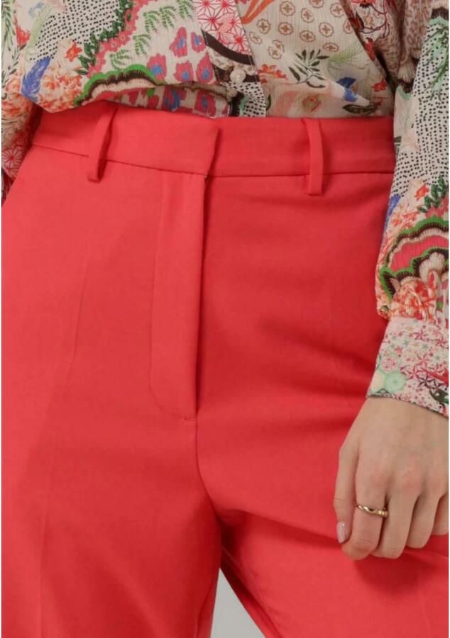ALIX THE LABEL Dames Broeken Ladies Woven Straight Leg Stretch Pants Koraal