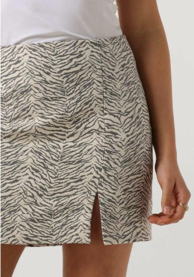 ALIX THE LABEL Dames Rokken Ladies Woven Tiger Jacquard Skirt Grijs - Foto 3