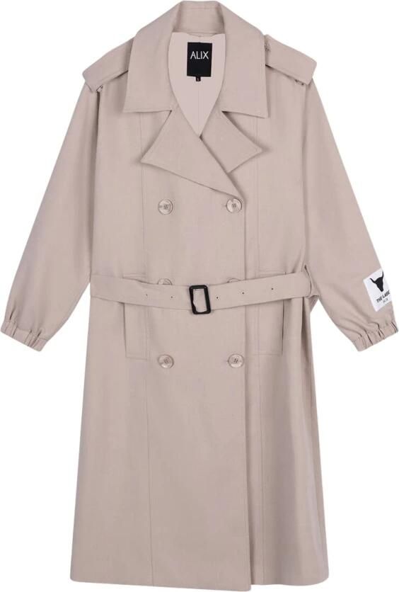 Alix The Label Elegante Trenchcoat met Modern Design Beige Dames - Foto 4