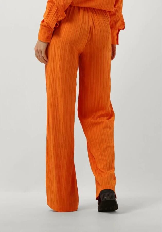 ALIX THE LABEL Dames Broeken Ladies Woven Krinkle Pants Oranje - Foto 2