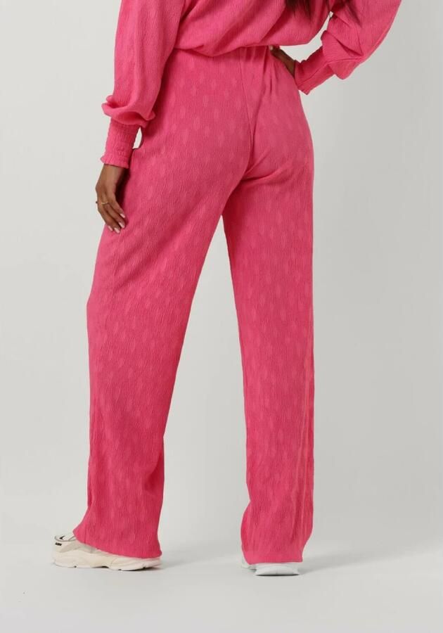 ALIX THE LABEL Dames Broeken Ladies Woven Wide Leg Plisse Pants Fuchsia - Foto 2