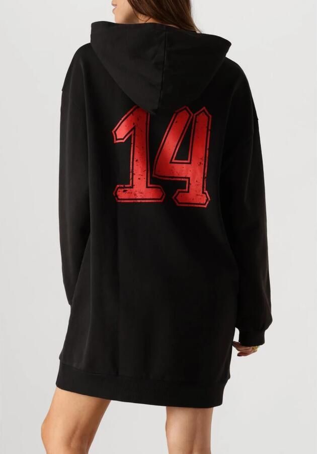 ALIX THE LABEL Dames Jurken Ladies Knitted Hooded Sweat Zwart - Foto 2