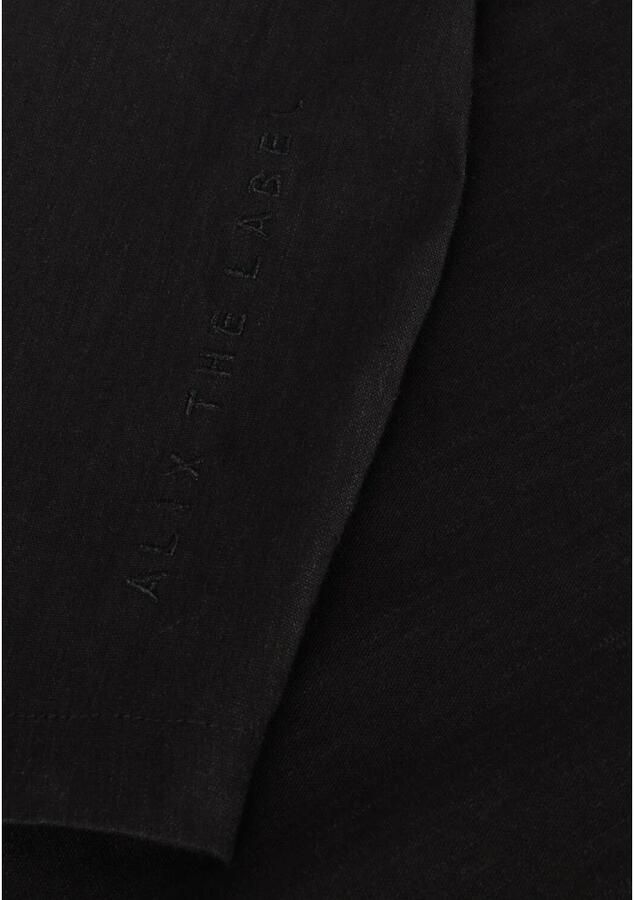 ALIX THE LABEL Dames Jurken Ladies Woven Balloon Sleeve Linen Dress Zwart