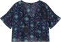 ALIX THE LABEL Dames Tops & T-shirts Ladies Woven Ikat Ruffle Top Paars - Thumbnail 2