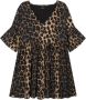 ALIX THE LABEL Dames Jurken Ladies Woven Animal Dress 1 Bruin - Thumbnail 2