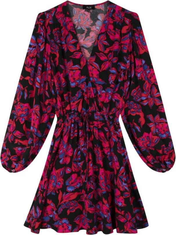 Alix the Label Multi Mini Jurk Ladies Woven Floral Dress With Smocked Waist - Foto 5