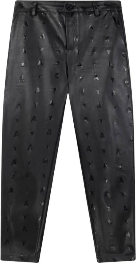ALIX THE LABEL Dames Broeken Logo Fo Leather Pants Zwart