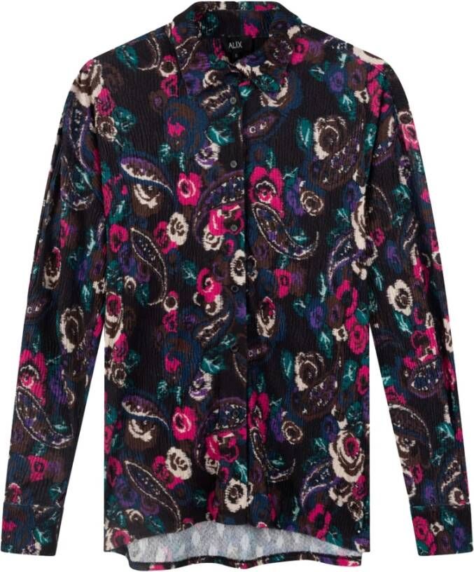 Alix The Label Paisley bloemen oversized blouse in meerdere kleuren 2308922332-100 Multicolor Dames