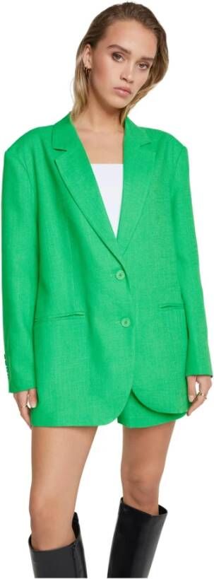 Alix The Label Oversized Blazer van Bouclé Green Dames