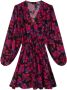 Alix the Label Multi Mini Jurk Ladies Woven Floral Dress With Smocked Waist - Thumbnail 2