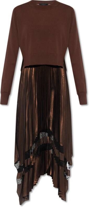 AllSaints 2-in-1 jurk Bruin Dames
