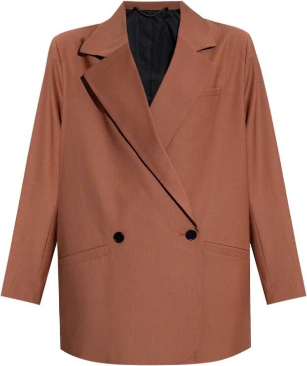 AllSaints Corin Miro dubbelrijige blazer Bruin Dames