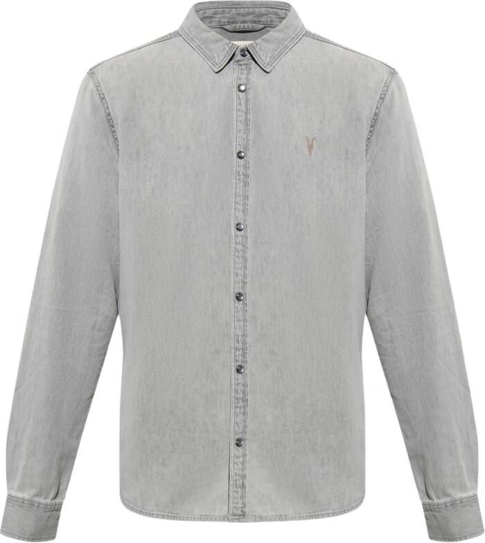 AllSaints Denim overhemd Grijs Heren