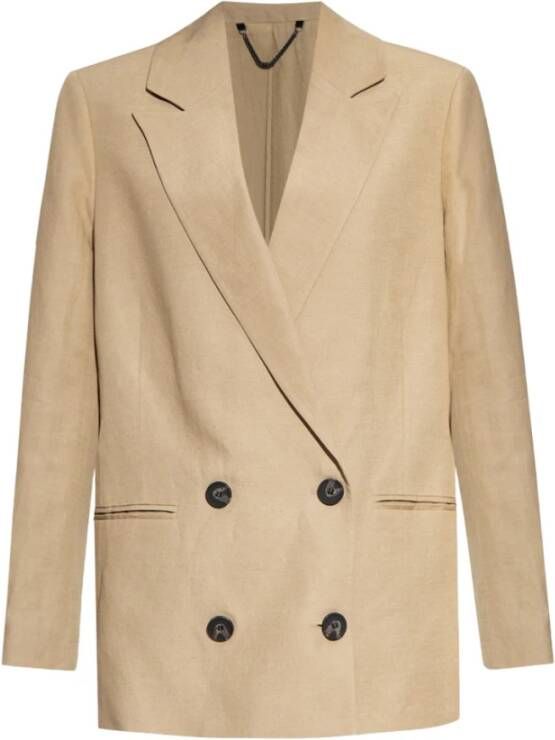 AllSaints Dubbelrijige blazer Beige Dames