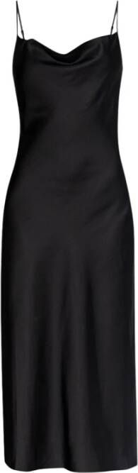 AllSaints Hadley Satijnen Jurk met Bandjes Black Dames