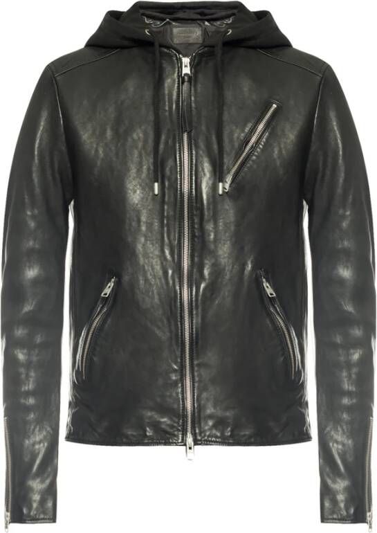AllSaints Harwood Lederen Jack Black Heren