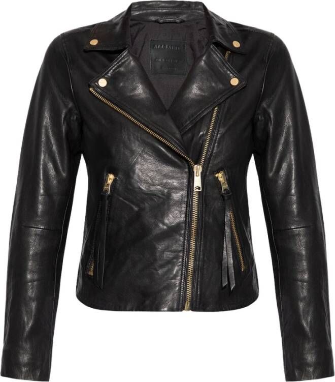 AllSaints Leather Jackets Zwart Dames