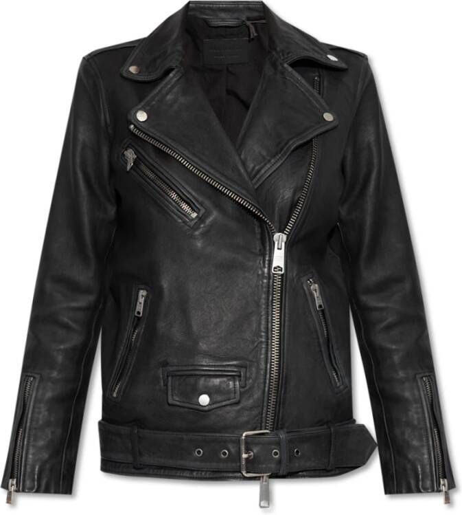 AllSaints Leren jassen Zwart Dames