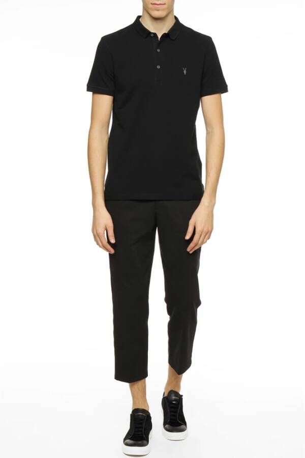 AllSaints Reform Short Sleeve Polo Black Heren