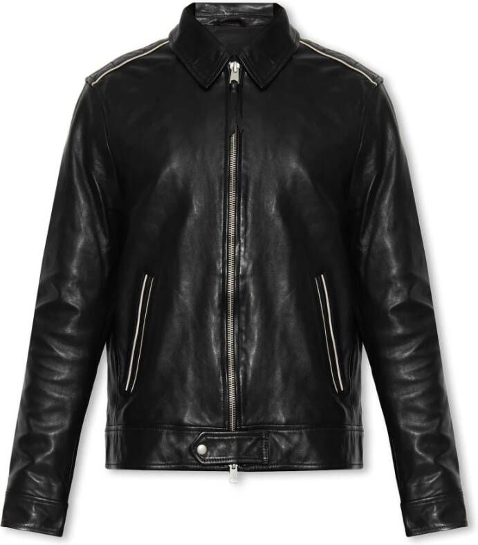 AllSaints Regis leren jas Zwart Heren