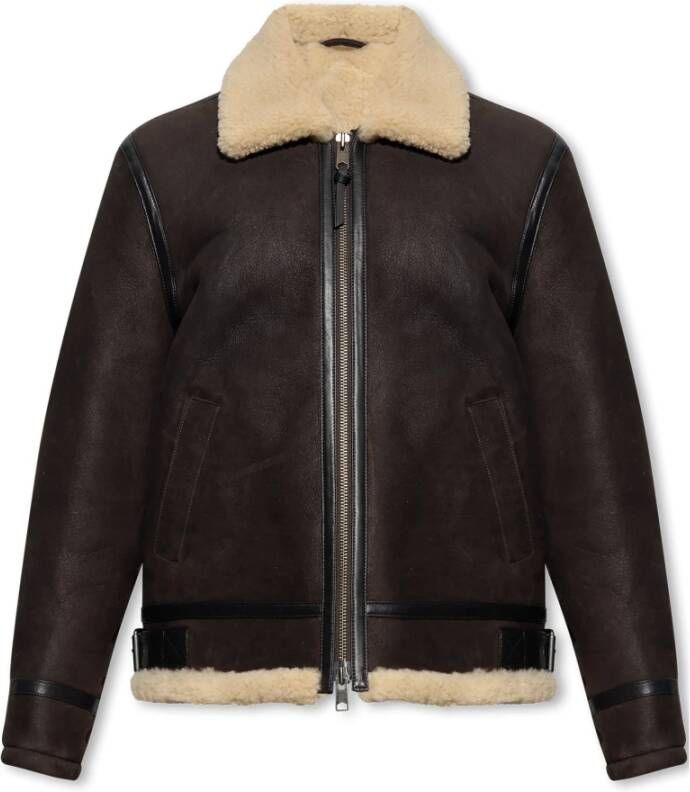 AllSaints Rhys shearling jas Brown Heren