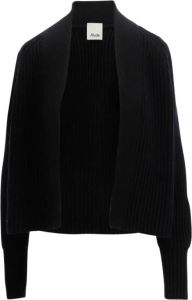 Allude Cardigan made of pure cashmere Without fasteners Long sleeves Ribbed knit Small ribbed edges Loose fit Black Made in China Composition: 100% cashmere Zwart Dames