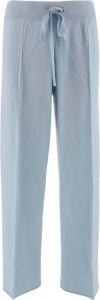 Allude Long trousers made of cashmere blend High waist with drawstring Straight leg Patch pocket on the back Soft fit Pink Made in China Composition: 70% virgin wool 30% cashmere Roze Dames