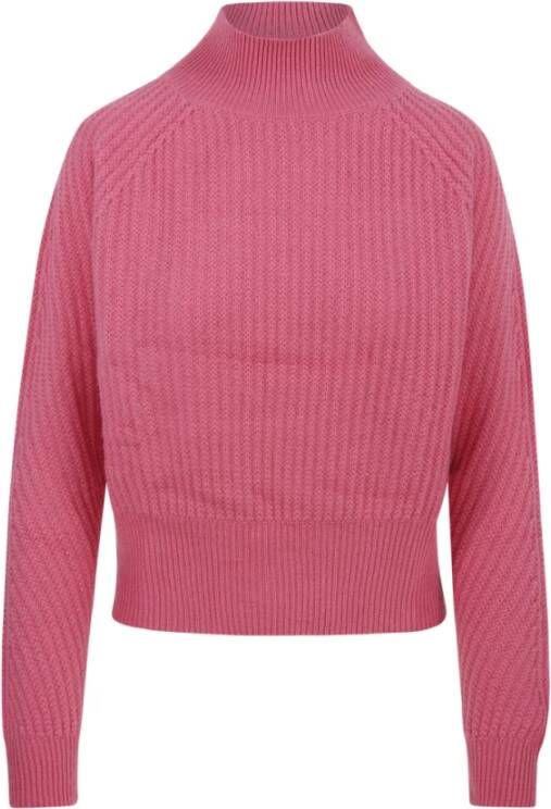 Allude Malve Mockneck Sweater 1 1 Pink Dames