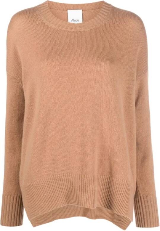 Allude Butterscotch Brown Cashmere Sweater Brown Dames