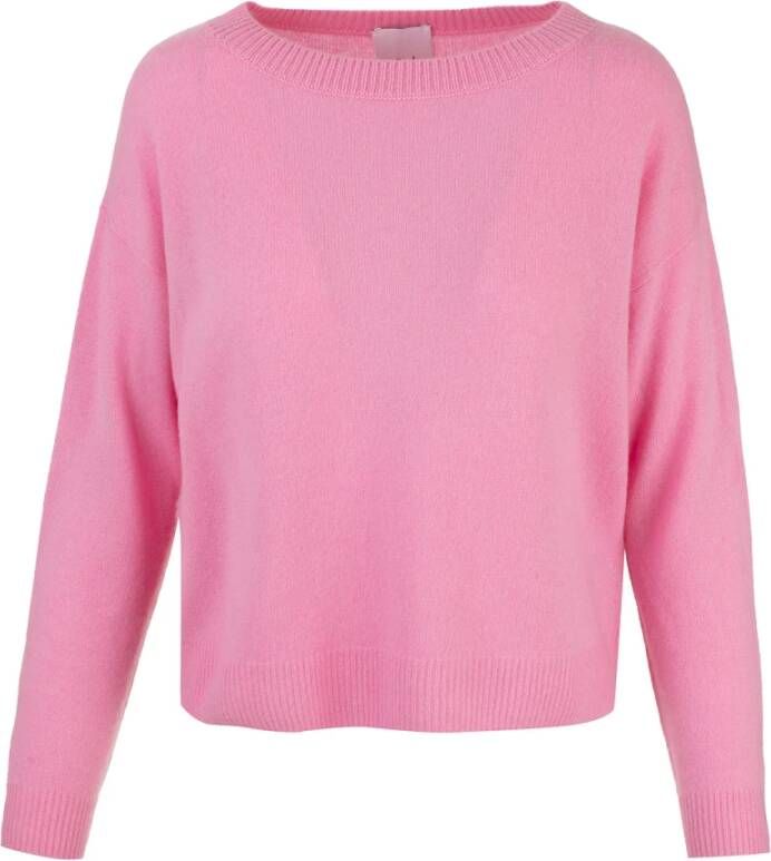 Allude Round-neck Knitwear Roze Dames