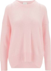 Allude Sweater made of pure cashmere Crew neck Long sleeves Straight hem Ribbed edges Pink Made in China Composition: 100% cashmere Roze Dames