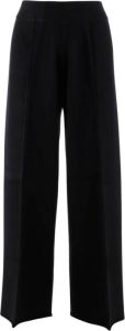 Allude Trousers made of cashmere High elasticated waist Wide leg Darts on the front Black Made in China Composition: 100% cashmere Zwart Dames