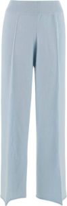 Allude Trousers made of cashmere High elasticated waist Wide leg Darts on the front Light blue Made in China Composition: 100% cashmere Blauw Dames