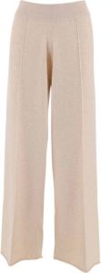 Allude Trousers made of cashmere High elasticated waist Wide leg Darts on the front Sand Made in China Composition: 100% cashmere Beige Dames
