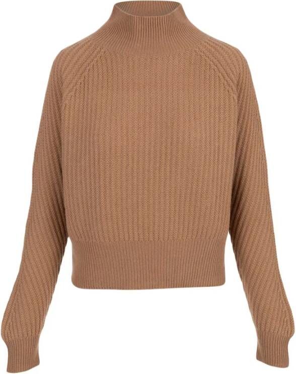 Allude Cinnamon Mockneck Sweater 1 1 Brown Dames