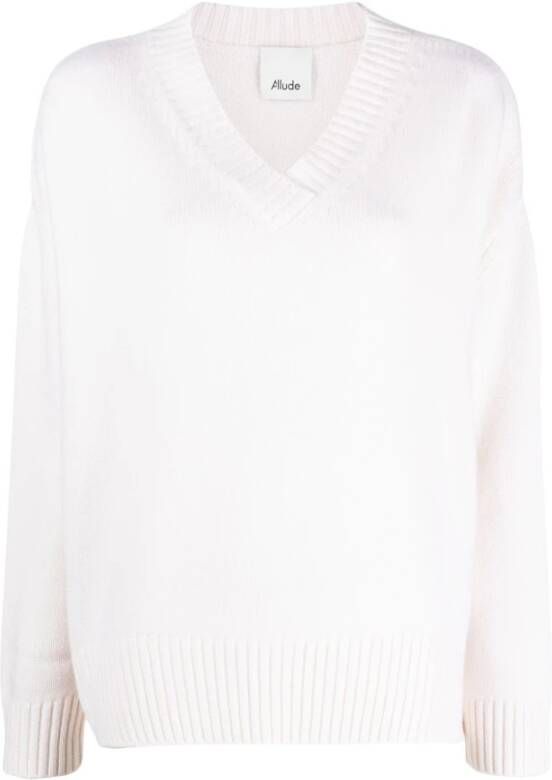 allude V Sweater Wit Dames