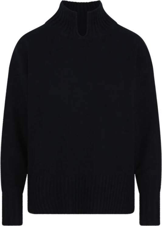 Allude Zwarte Mockneck Sweater 1 1 Zwart Dames