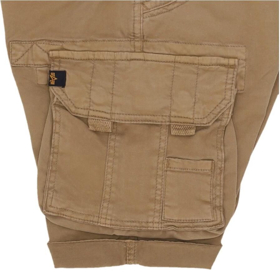 Alpha industries Cargo Shorts met omgeslagen onderkant Beige Heren