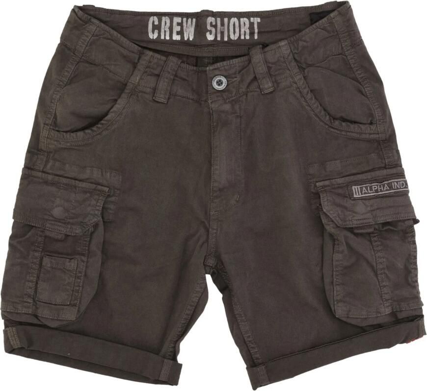 Alpha industries Regular fit korte cargobroek met labelstitching model 'CREW SHORT'