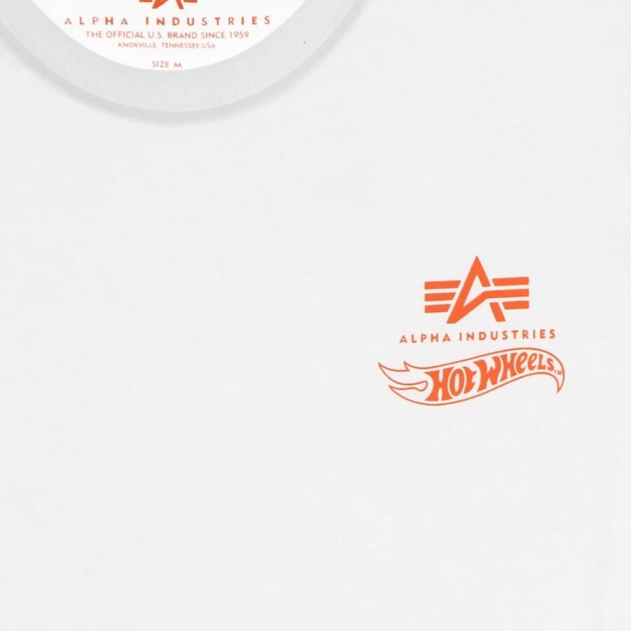 Alpha industries Flame Tee Hot Wheels T-Shirt White Heren