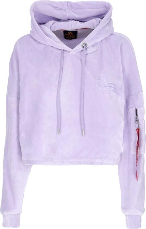 Alpha industries Geknipte Chenille Hoodie met ritssluiting Purple Dames - Foto 3