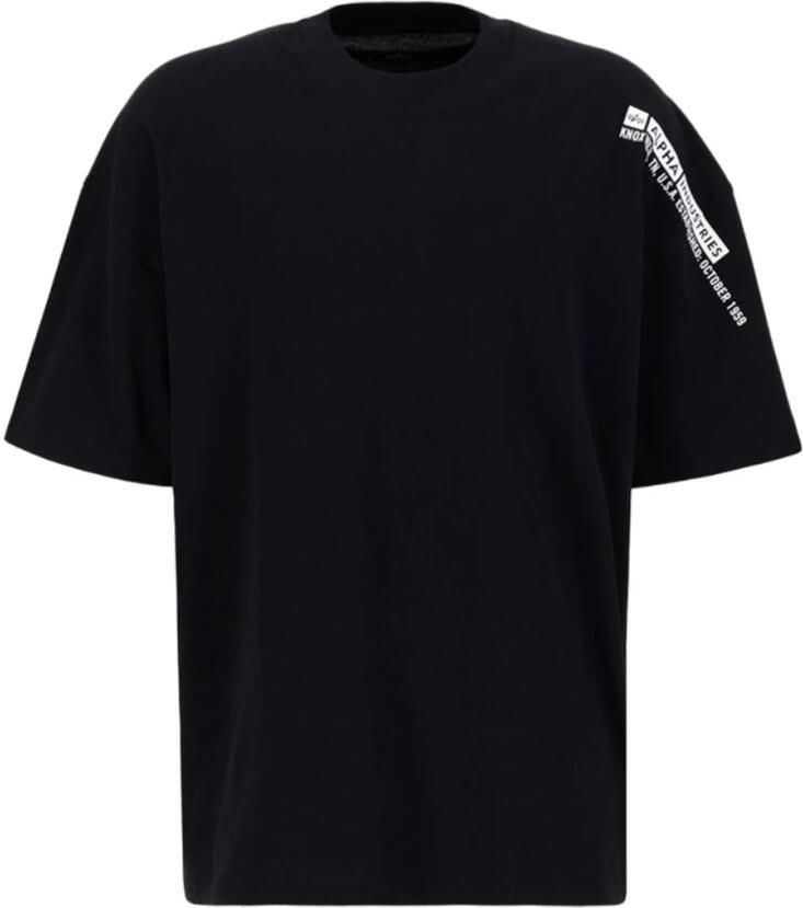 Alpha industries Casual Zijprint T-shirt Black Heren - Foto 2