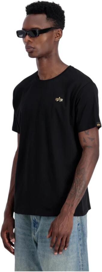 Alpha industries Katoenen T-shirt met 3D-logo Black Heren - Foto 5