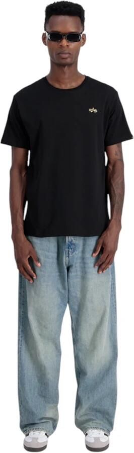 Alpha industries Katoenen T-shirt met 3D-logo Black Heren - Foto 4