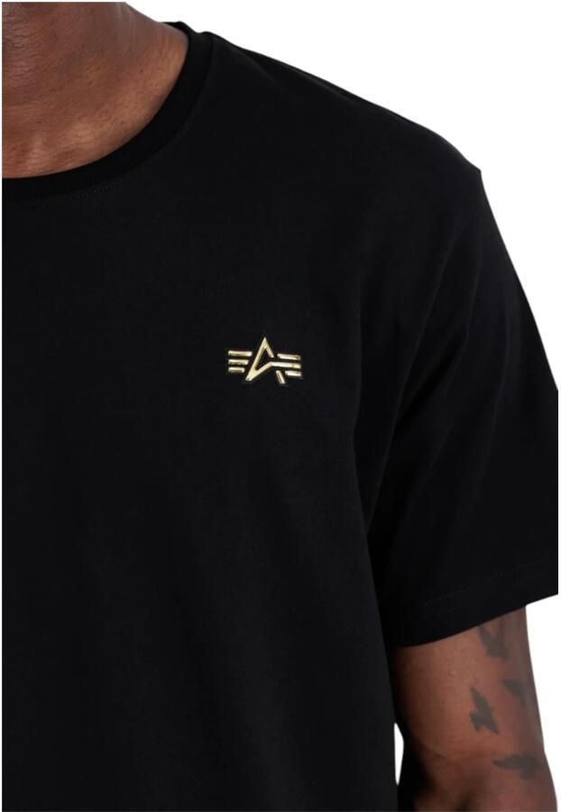 Alpha industries Katoenen T-shirt met 3D-logo Black Heren