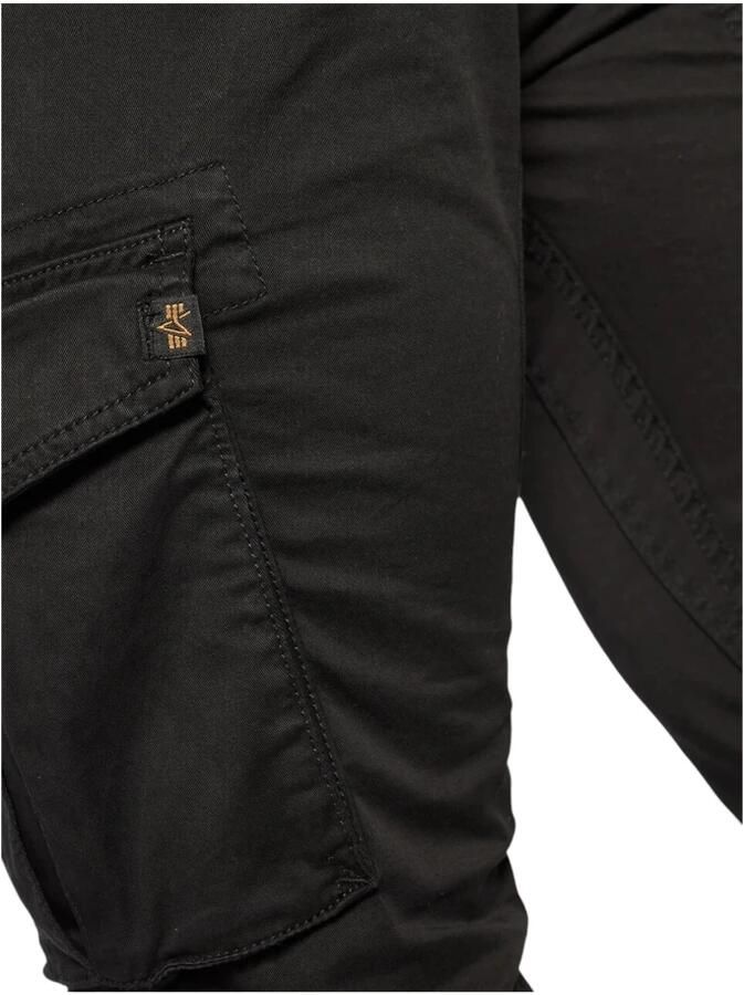 Alpha industries Zwarte Cargo Broek voor Mannen Black Heren